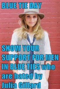 men in blue ties